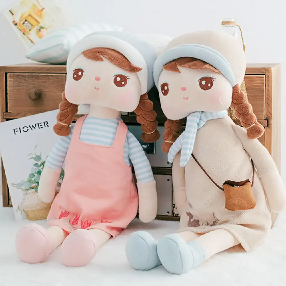 Metoo Angela Morandi Doll Plush Toys for Girls Baby Birthday Gifts Cute Beautiful Doll with Dress Stuffed Toys for Kids Children