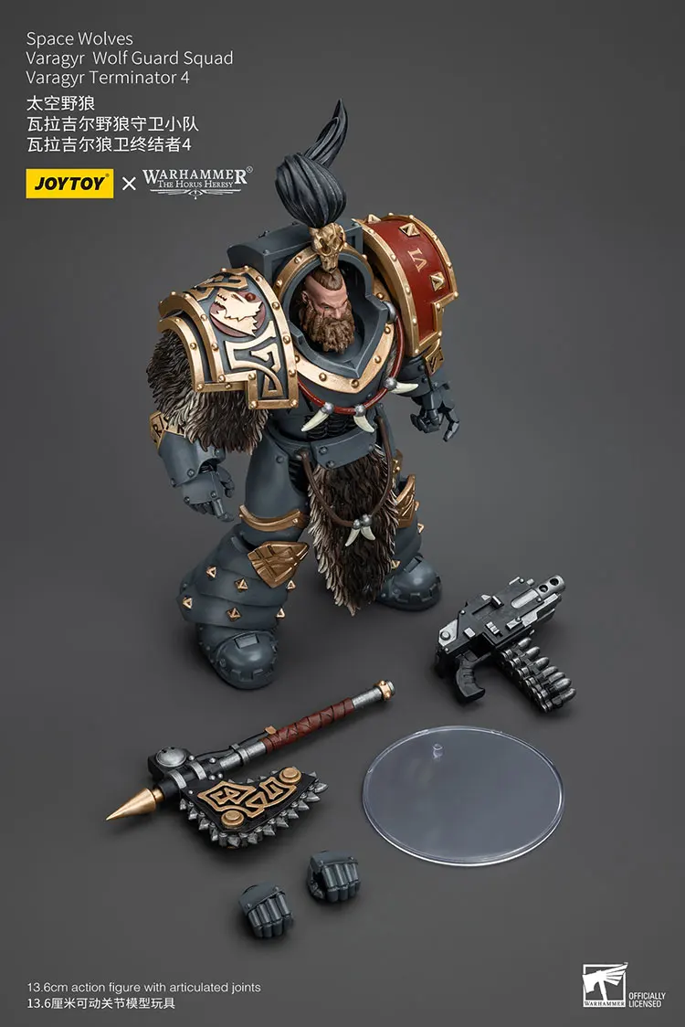 JOYTOY Warhammer "The Horus Heresy" Space Wolves Varagyr Wolf Guard Squad Varagyr Terminator 4 Action Figures Collezione di bambole