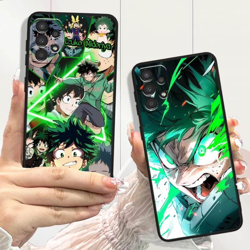 Anime My Hero Academia For Samsung A13 A14 A15 A22 A23 A24 A25 A32 A33 A34 A35 A52 A52S A53 A54 A55 Lite 4G 5G Black Phone Case