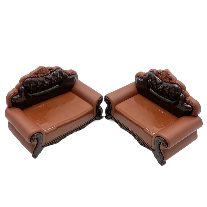 1Pc Poppenhuis Miniatuur Europese Stijl Fauteuil Model 1/12 Mini Simulatie Poppenhuis Woonkamer Meubels Decor Accessoires