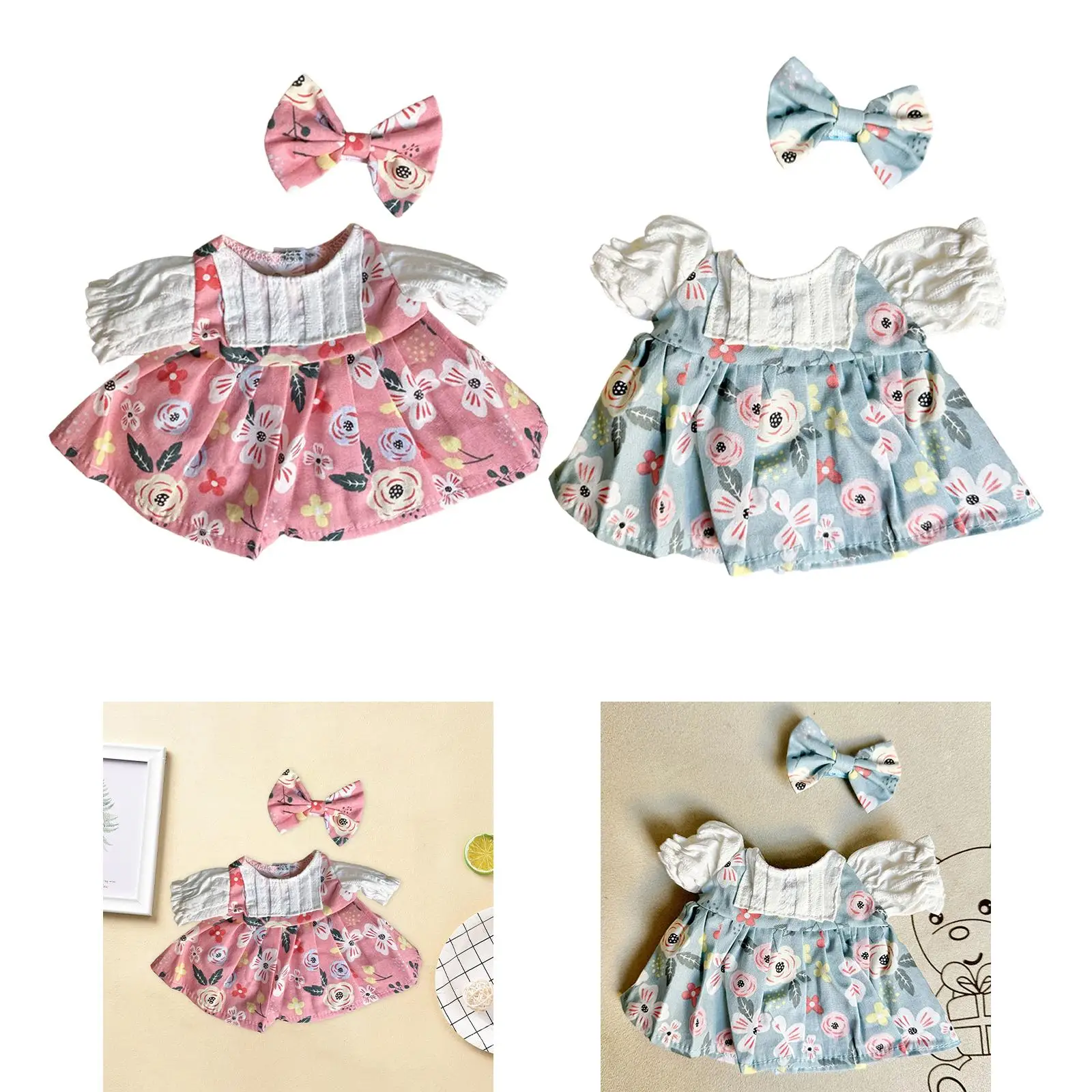 20cm Girls Doll Dress Imagination Photo Props for Kids Gift Doll Accessories Clothing Soft Fashion Dress up Doll Clothing