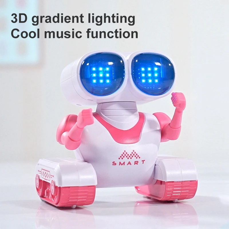 Children'S Remote Control Robot Toy Rechargeable Long Endurance Intelligent Vector Smart Robotica Dancing Kids Gift Pink-ANKL