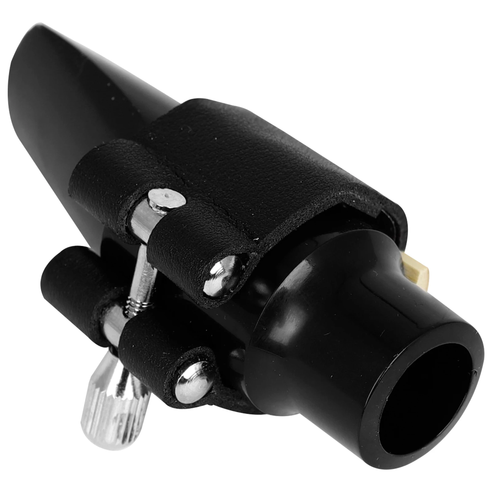 Penutup Mulut Saksofon Alto Universal dari Kayu Karet, Pelindung untuk Mulut Saksofon/Klarinet, Penjepit Kulit untuk Ligatur