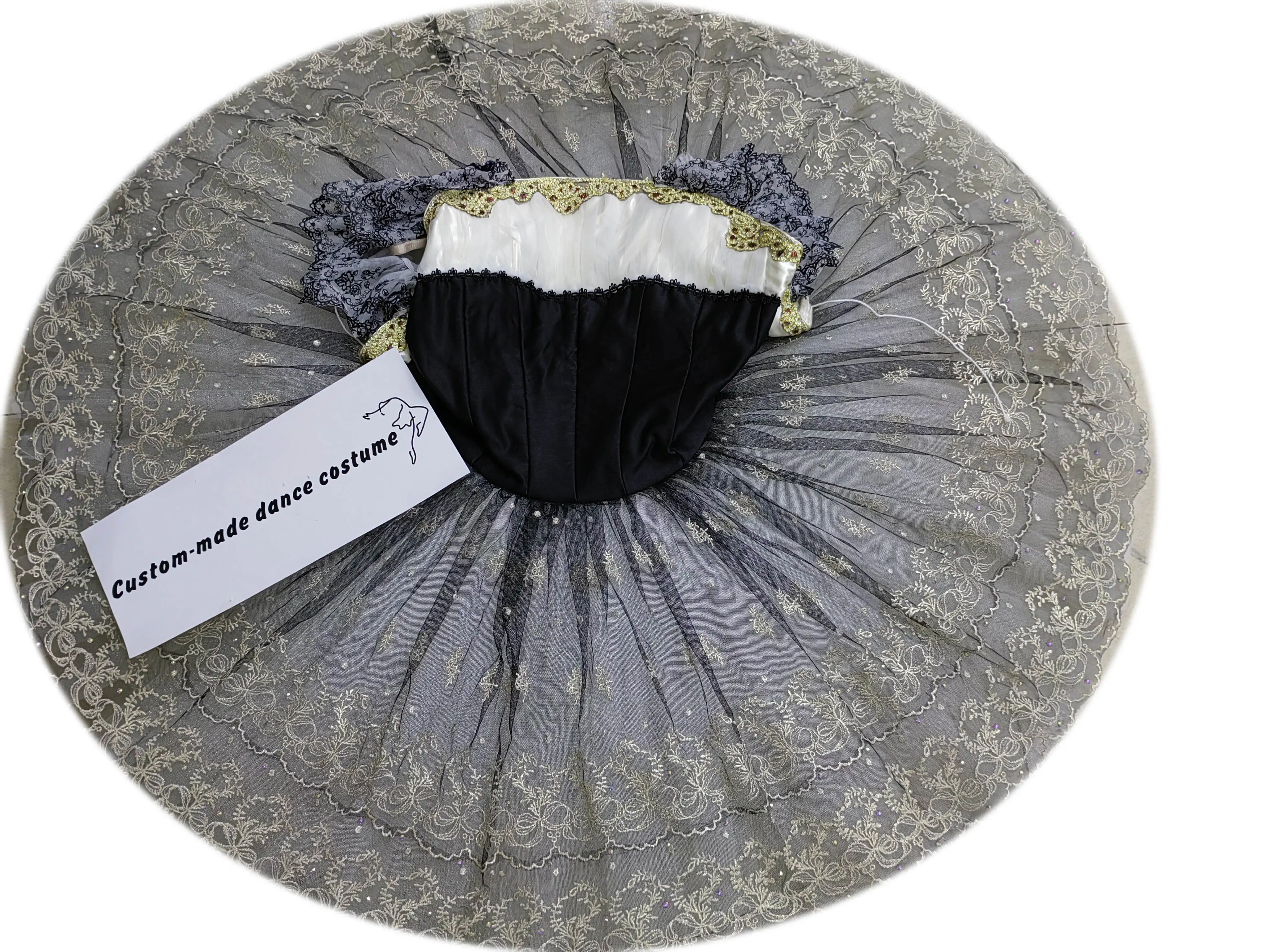 Nova saia de balé profissional clássico panqueca tutu trajes