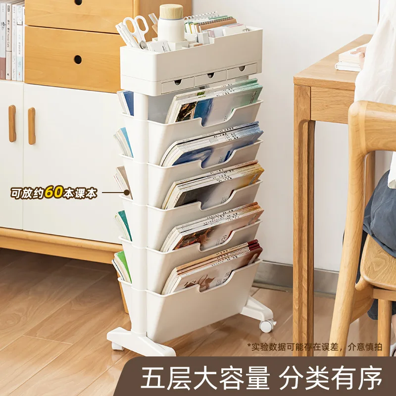 Movable Bookshelf for Primary School Students To Learn By The Desk Bookshelf for Organizing Books Bookshelf for Reading