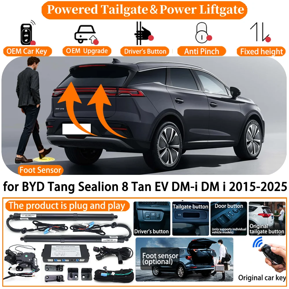 

Smart Powered Tailgate System Electric Tail Gate Lifting Control Lifting Trunk for BYD Tang Sealion 8 Tan EV DM-i DM i 2015-2025