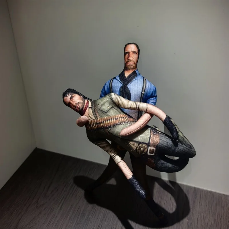 26cm Flexibler Körperdraht Anime-Spiel RDR2 Arthur Morgan / John Marston Cartoon-Figur Plüschtier Red Dead Redemption 2 Plüschpuppe – Detail 2