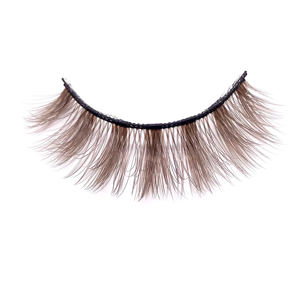 10pairs Natural Brown Eyelashes 3D Korea Silk Fiber Colored Blond Lashes Makeup Fluffy Cilias Wholesale Supplier False Eyelash