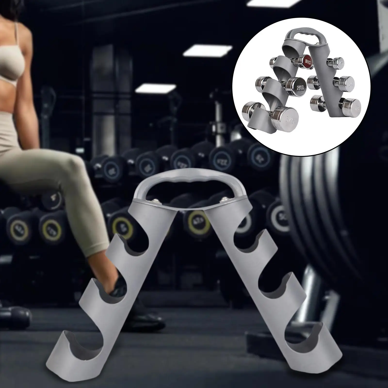 Dumbbell Rack Dumbbell Storage Rack Floor Bracket Home Exercise Equipment Rack Support Stands Weightlifting Holder Accessories