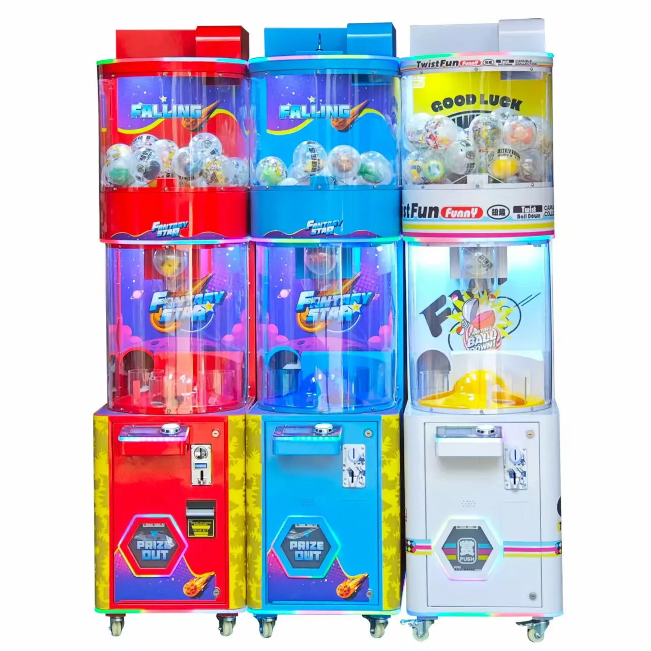 New Designed Coin Operated Metal  Machine Interactive Lucky Drop Capsule Toys Games Vending Vendor Amusement