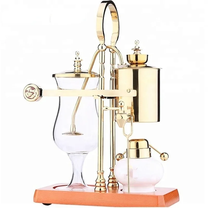 Stainless Steel Gold Silver Syphon Siphon Espresso Belgium Royal Balancing Vacuum Coffee Maker Machine