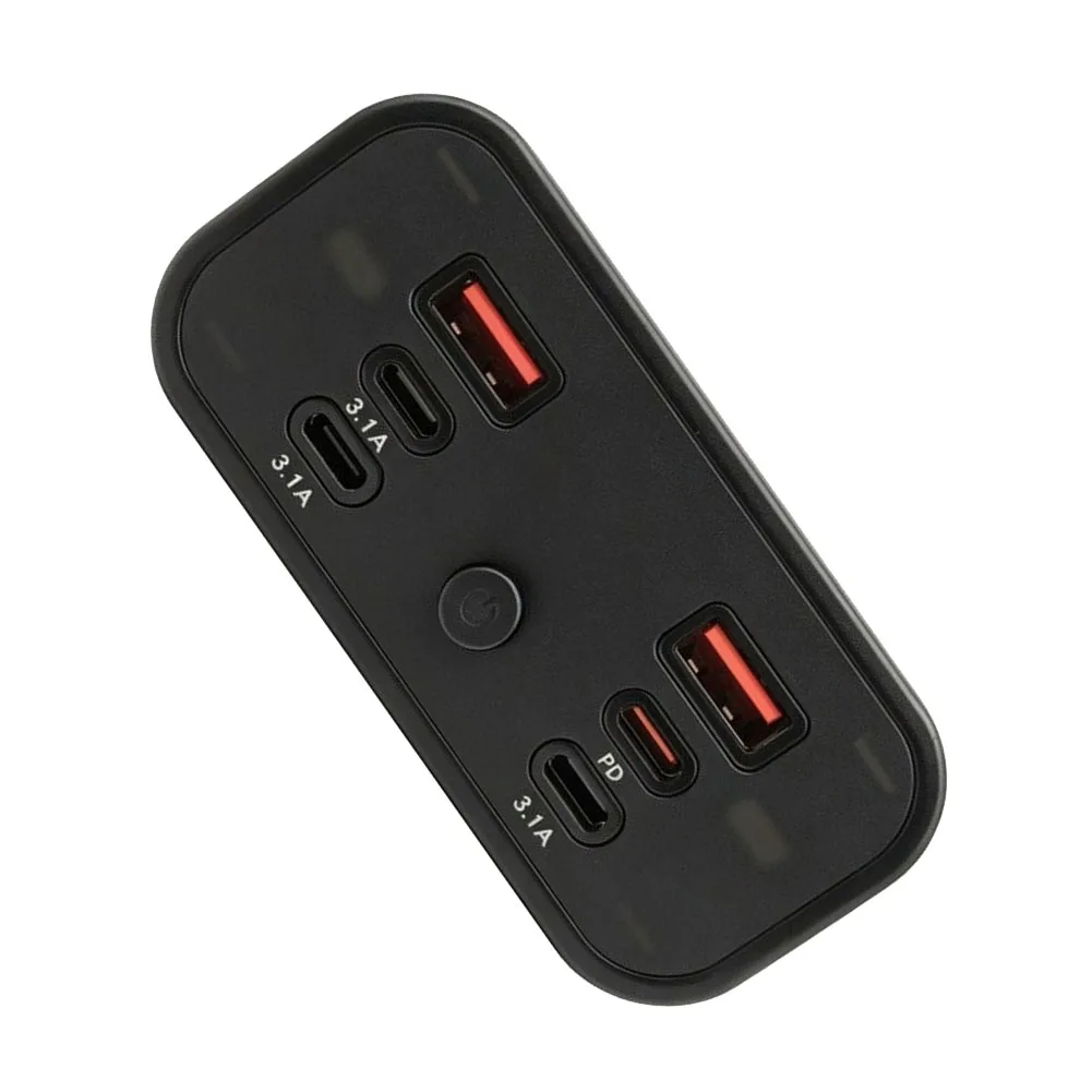 BLACK 12-24v Power Outlet Panel Dual Fast Charging Socket Power Outlet Protective Cap Included Easy Wire Connection