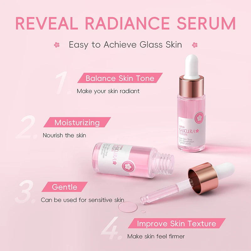 Cherry Blossom Essence Toner Can Effectively Moisturize Fight Aging Fade Fine Lines Whiten Brighten And Firm Skin Korean Make-up