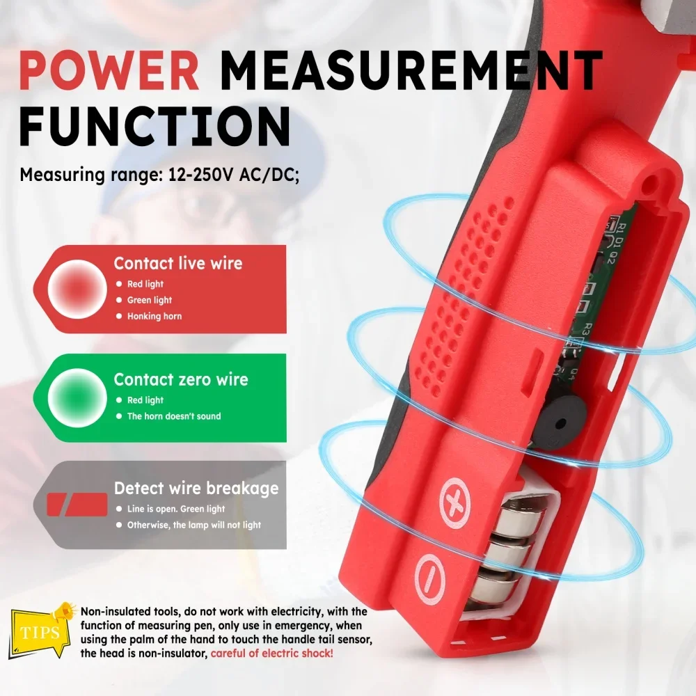 Multifunctional Wire Stripper Electrician Pliers 8-in-1 Stainless Steel Needle-nose Pliers with Electrical Measurement Hand Tool