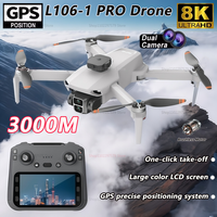 New L106-1 PRO RC Drone 8K HD Professional Camera Airplane 5G WIFI FPV GPS UAV With Screen Remote Control Quadcopter Dron Toys