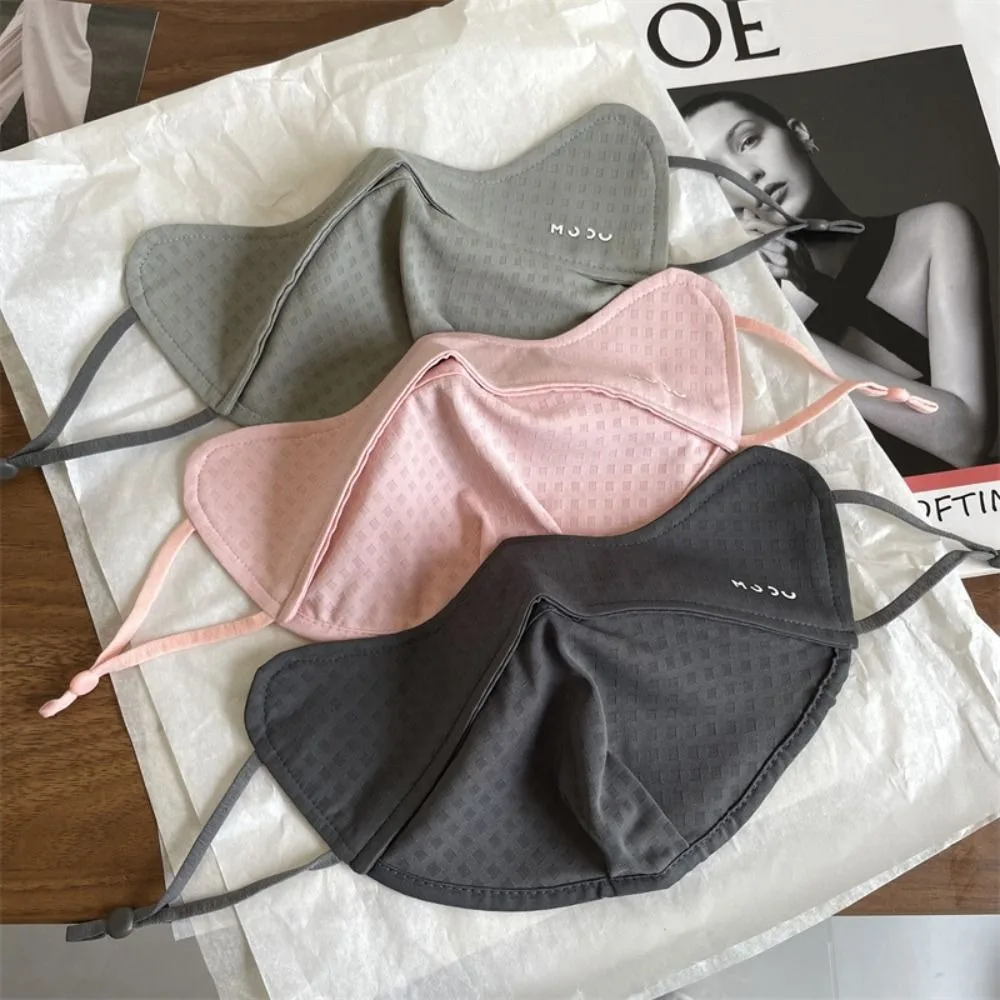 

Fashion Solid Color Sunscreen Mask Adjustable Breathable Face Cover UV Protection Elastic Outdoor Face Shield Hiking