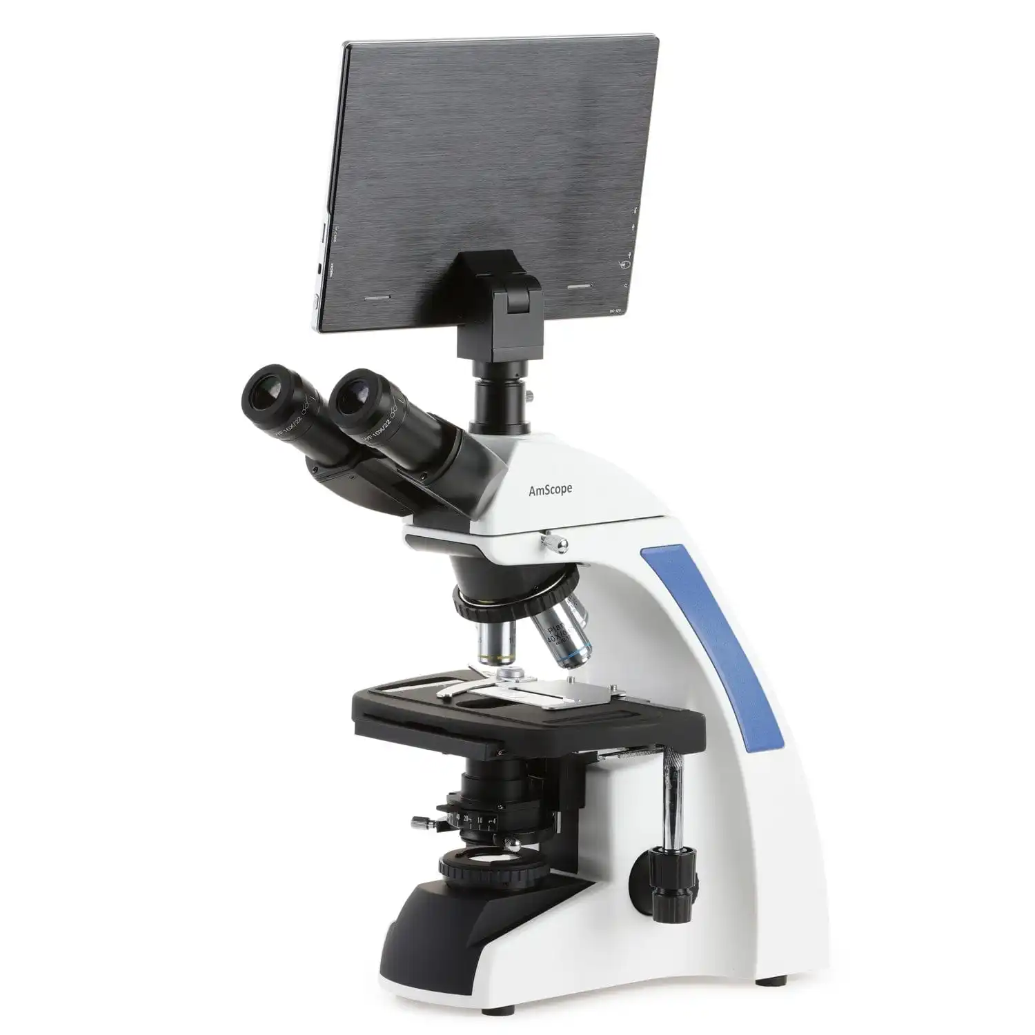 AmScope 40X-2500X Plan Infinity Laboratory Compound Microscope with LCD Touch Pad Screen