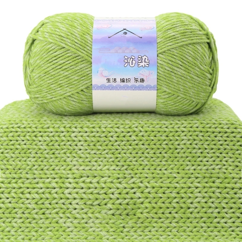 1 Roll Cotton Yarn for Knitting String Dyed Crochet Yarn for Handmade Projects Great for Weaving Embroidery DIY Crafts Dropship