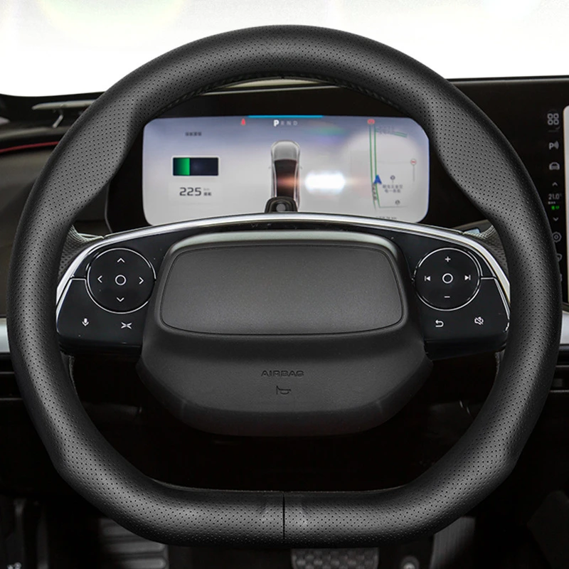 

For Xpeng P7/P5/G3i/G9F steering wheel cover leather anti-hand sweat ultra-thin four-season handlebar cover 38cm