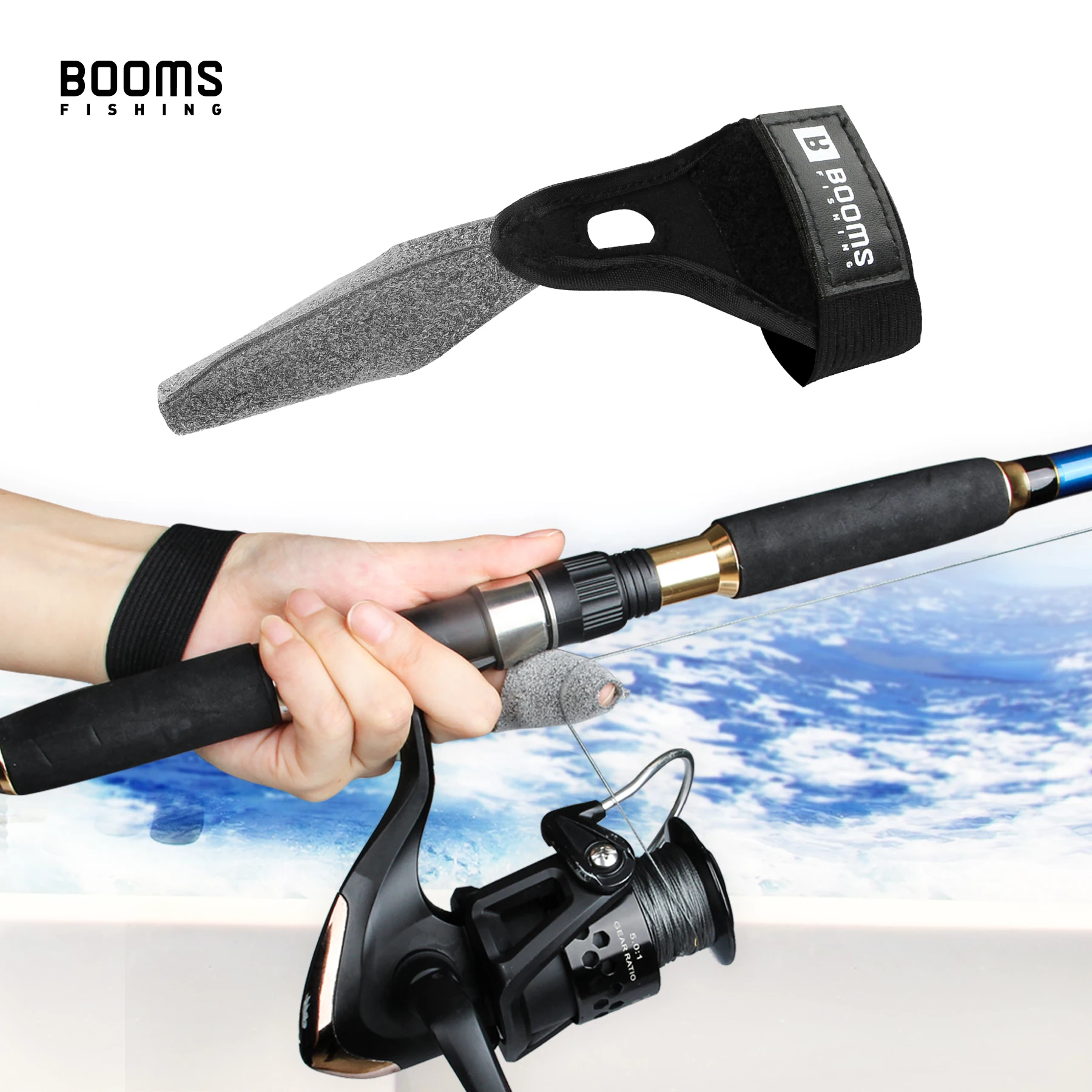 Booms Fishing FG1 Single Finger Protector Fliegenfischerhandschuhe rutschfest atmungsaktiv, Surf Casting Handschuh Angelwerkzeuge Zubehör