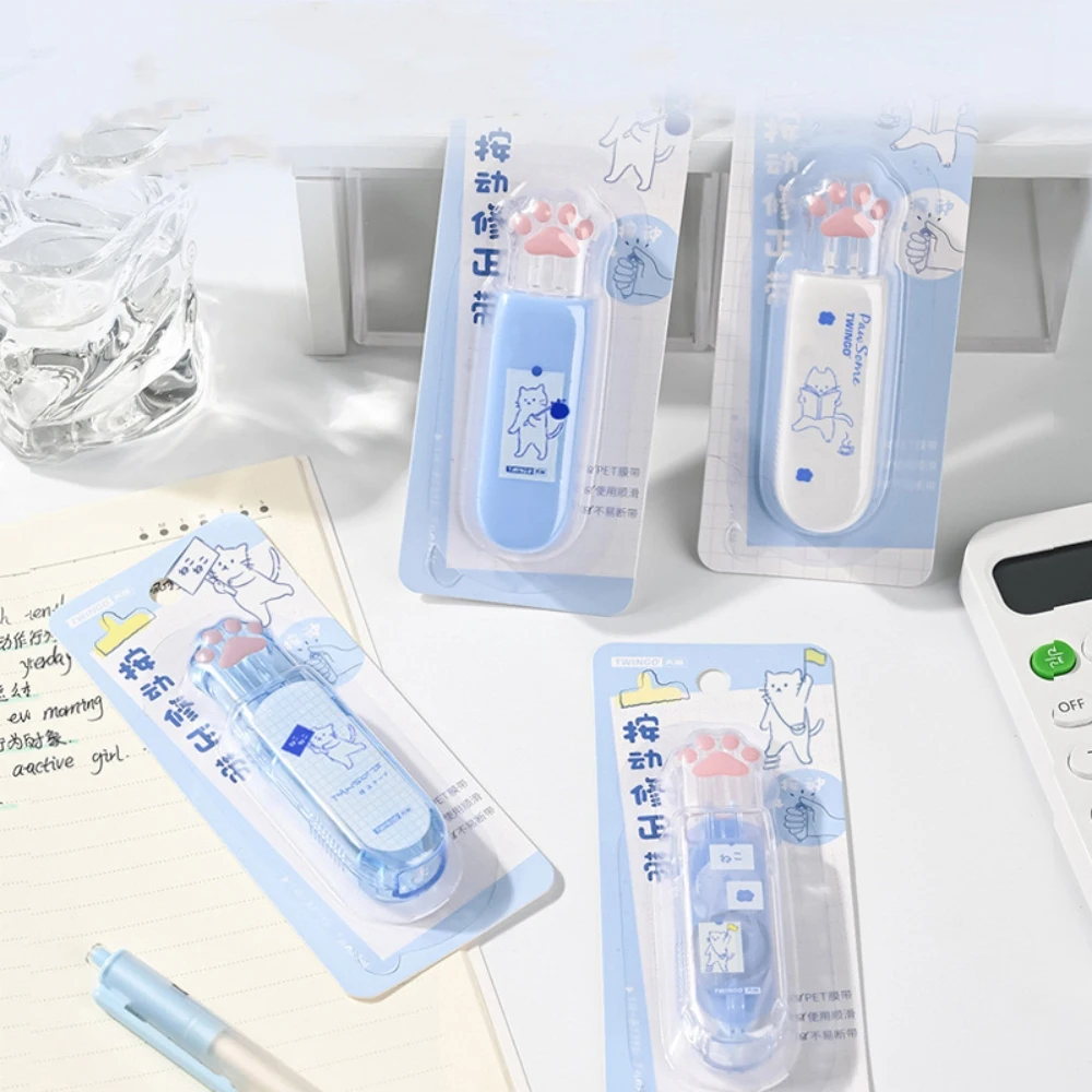 Push Correction Tape Pen Type Cute Cat Claw Portable Student Supplies Good-looking