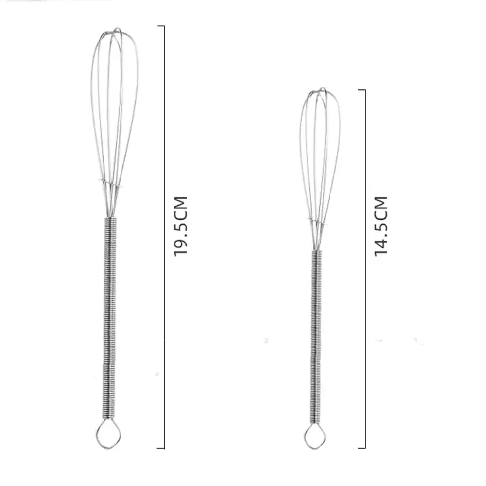 Stainless Steel Mini Egg Whisk Manual Rotary Cream Beater Useful Agitator For Blending Cooking Parts Portable Baking Tool