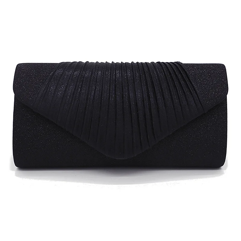 New Women Silk Evening Bags Fold Wedding Clutch Wallets Chain Party Shoulder Bags Mini Evening Clutch Drop Shipping 2023