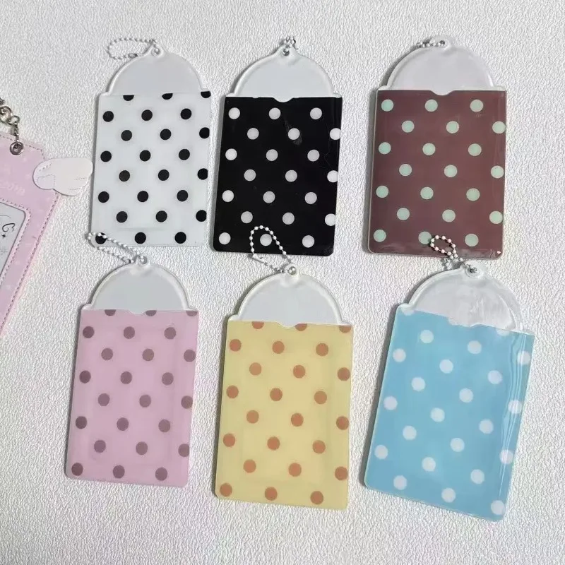 PVC Photocard Sleeve 3 Inch Card Holder Kpop Idol Card Case Backpack Accessories Keychain Keyring Gift