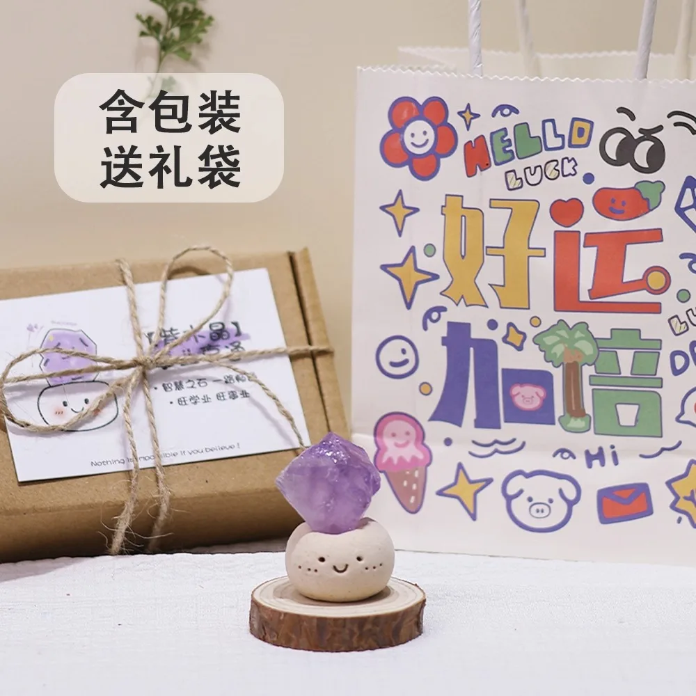 Natural Crystal Aromatherapy Ornament Cute  Diffuser Decor Refillable Bottles Accessories Diffuser stone home decoration
