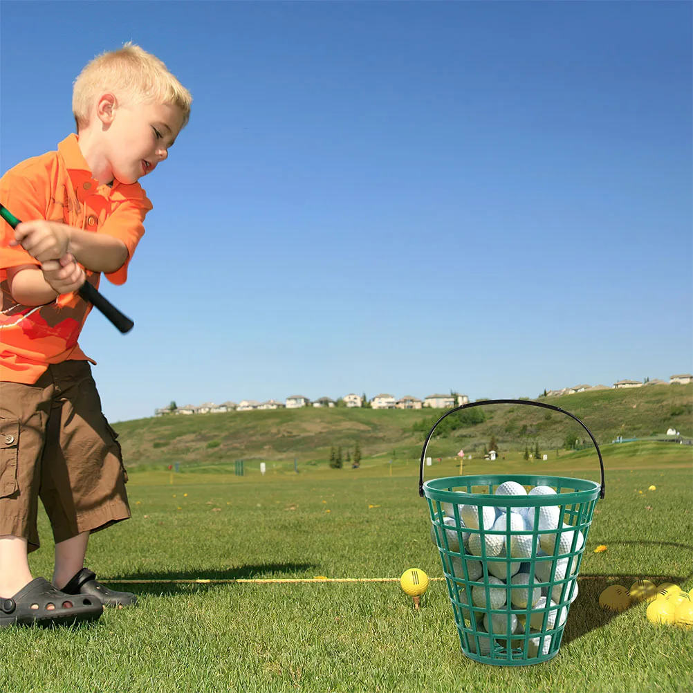 

2Pcs Outdoor Golf Ball Basket Sturdy Plastic Ball Holder for Yard Sports Organization Holds 25 Balls Lightweight Easy Carry