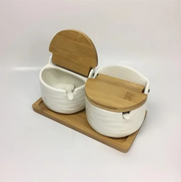 2021 New Ceramic Seasoning Pot Kitchen Supplies Set Simple and Convenient Pot Bottle Seasoning Box Seasoning Container