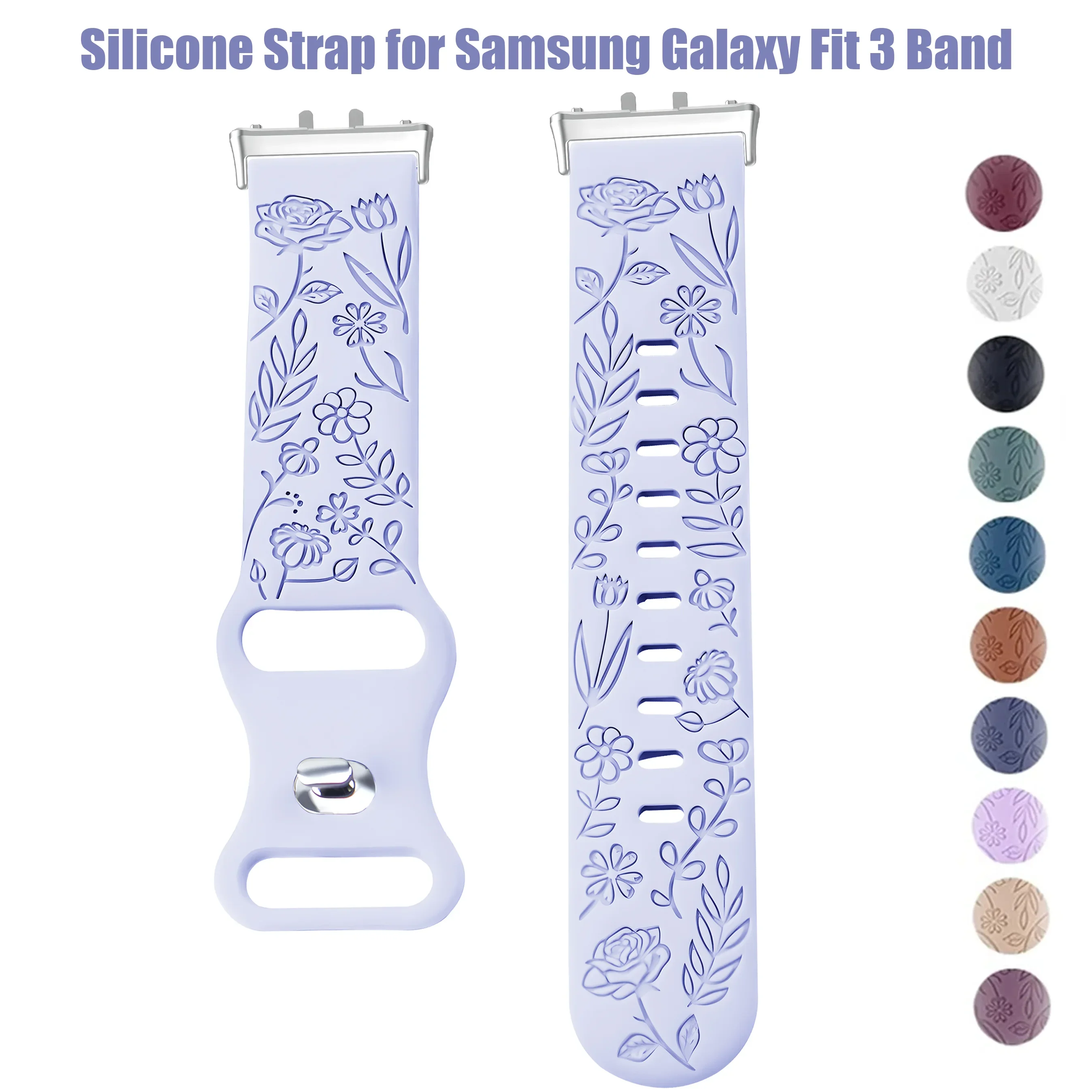 Correa de silicona para Samsung Galaxy Fit 3, repuesto de pulsera de reloj deportivo, accesorios de pulsera para Samsung Galaxy Fit3