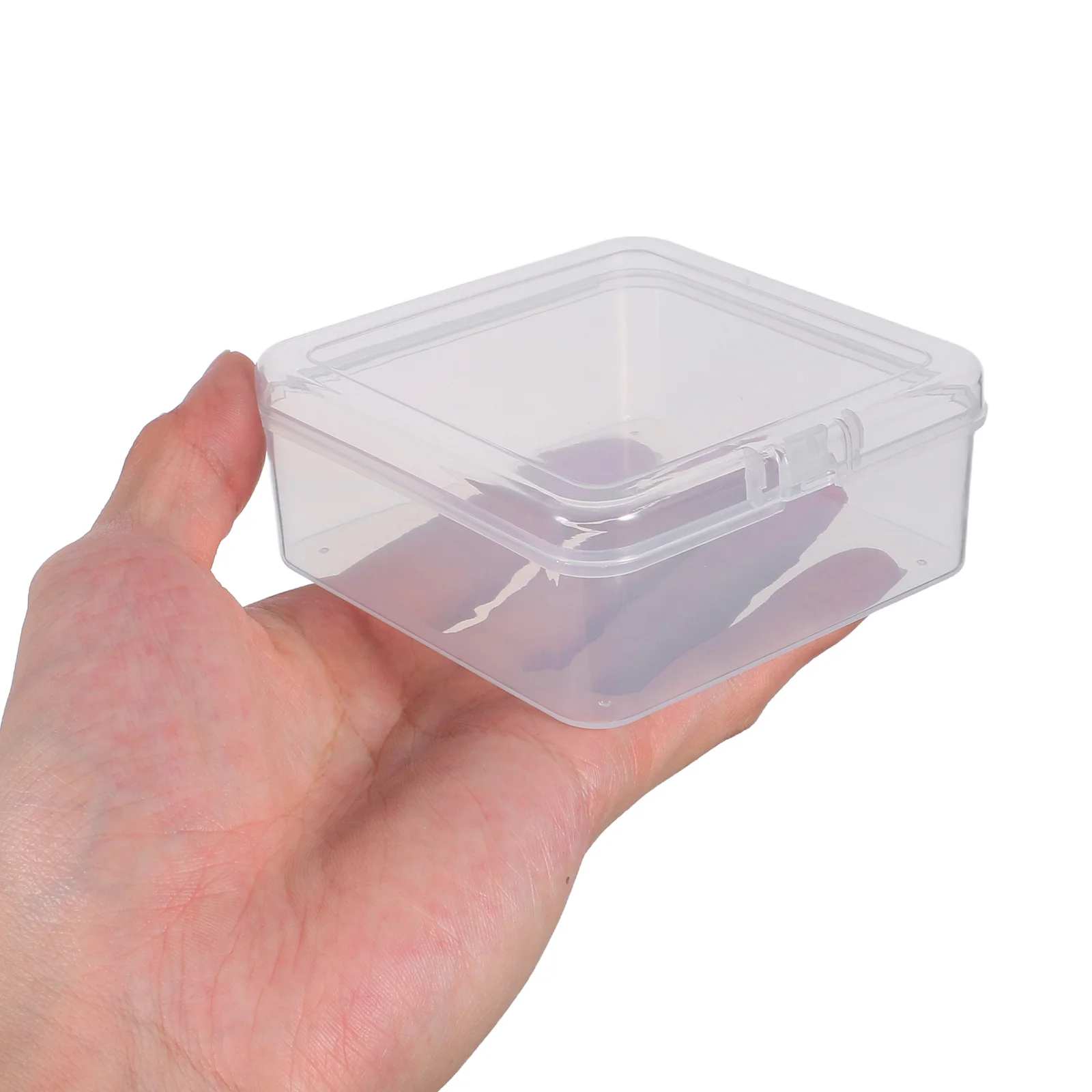 

24Pcs Square Transparent Soap Box Flip Top Lid for Traveling Bathroom Use Portable Soap Holder Easy Identification Case
