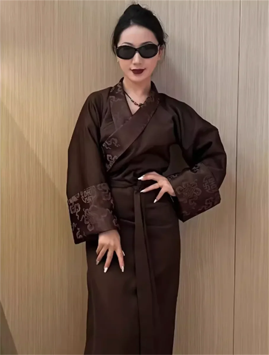 Nieuwe high-end Tibetaanse etnische stijl Zhuangguo dans Tibetaanse damesgewaad