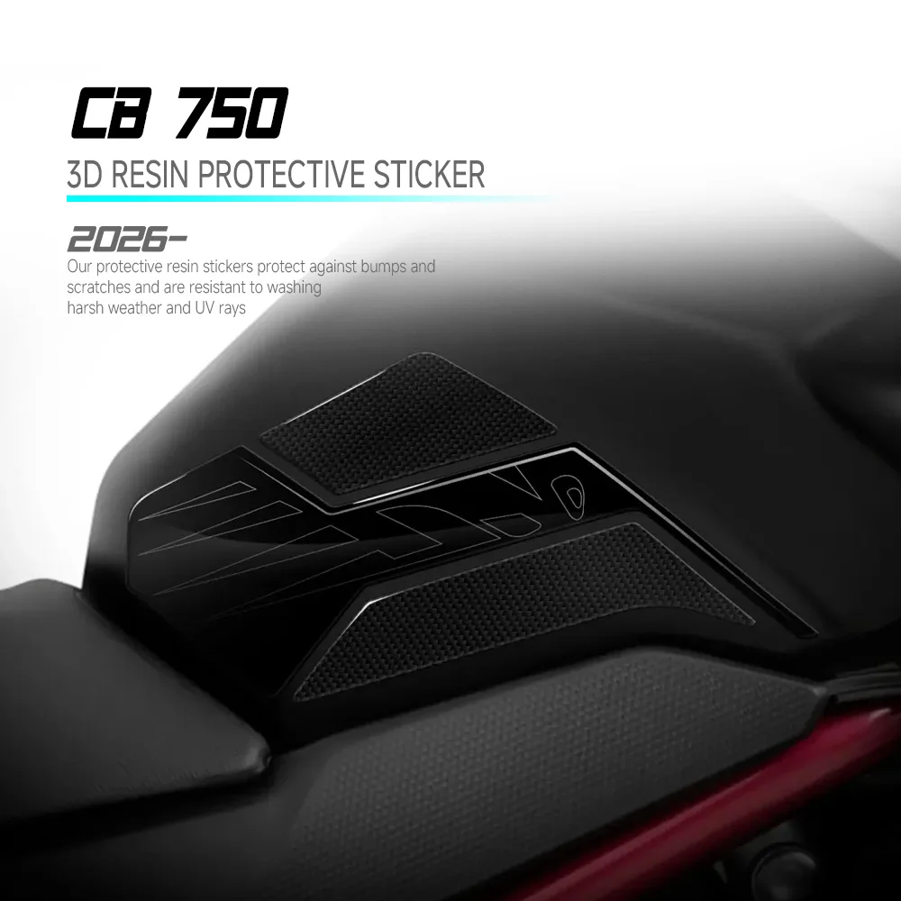 For CB750 Hornet 2025 2026 CB 750 Accessories Motorcycle Fuel Side Tank Pad 3D Resin Sticker Protection Kit