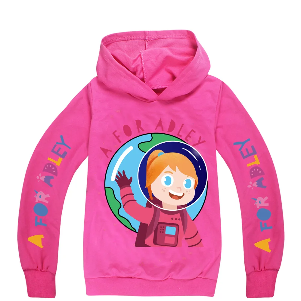 A for Adley Hoody Spring Autumn Boys Girls Pullovers Kids Pure Cotton Hoodie Sweatshirt Long Sleeve Children Clothes Sportswear