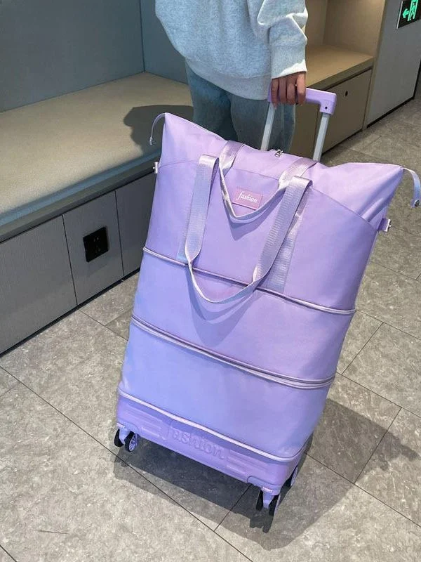 

Large Capaci Travel Bag with Detachable Universal Wheels Boarding Bag oulder Pulling Two Uses Lage Bag Wheel Bag