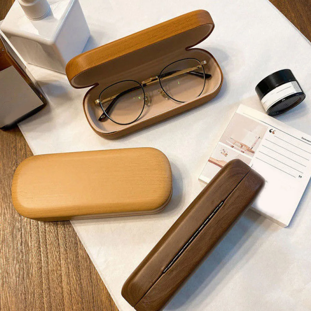 

3pcs Eyeglass Cases Pu Sunglasses Case Lightweight Portable Hard Shell Glasses Container For Travel Office School