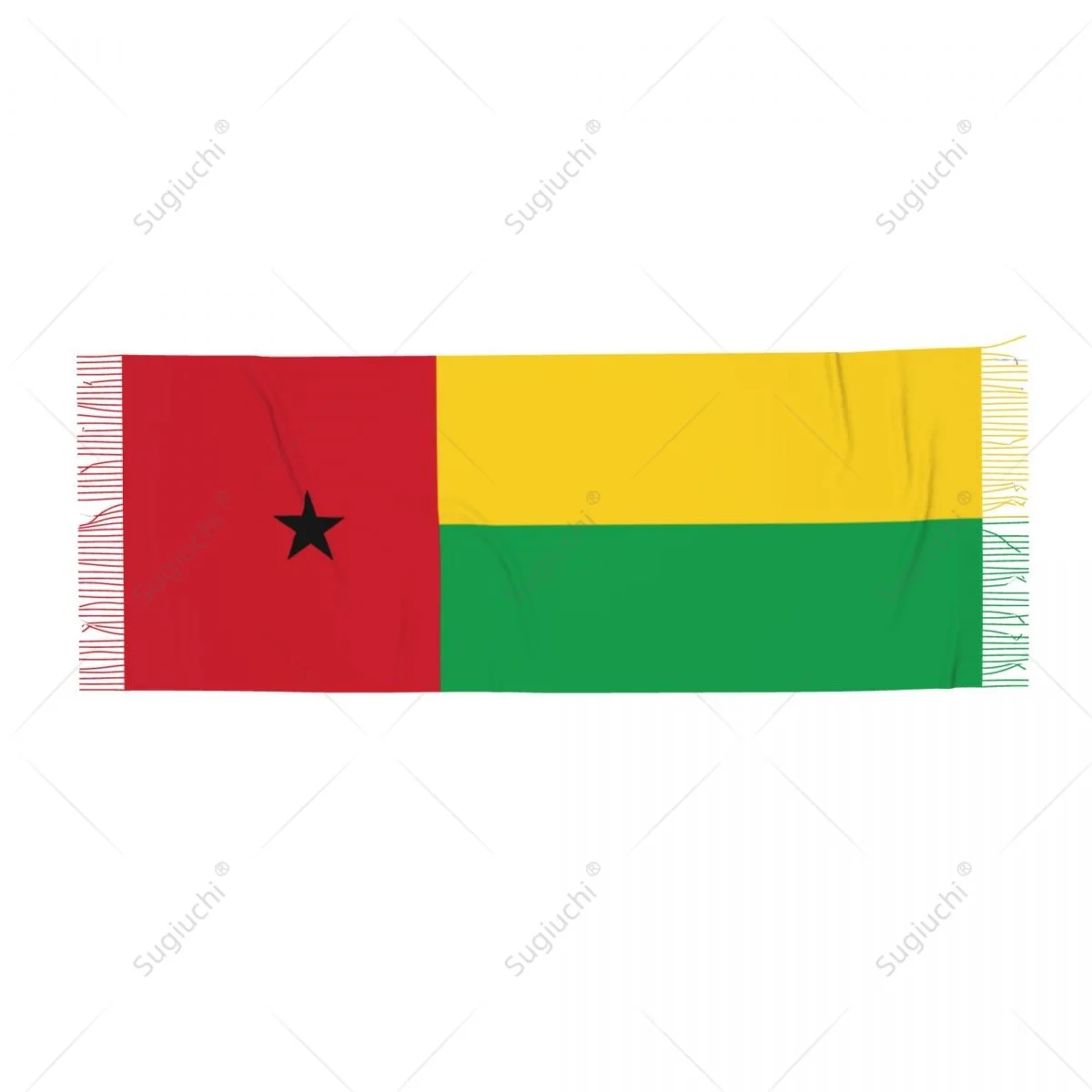 Guinea-Bissau Flag Scarf Pashmina Warm Scarves Shawl Wrap Hijab Spring Winter Multifunction Unisex image 2
