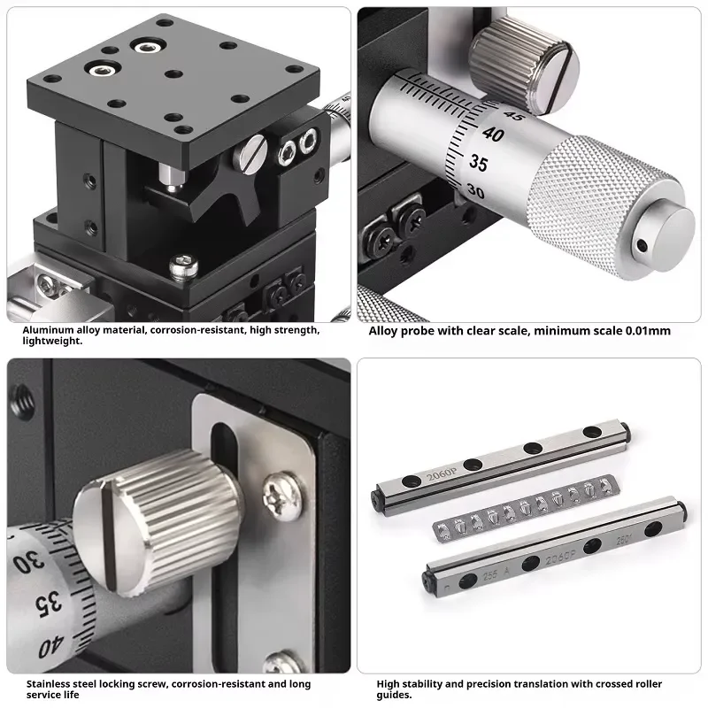 XYZ-Axis Stage - 3D Manual Displacement Fine-Tuning Lifting Lab Platform LD40/60/80/90/125