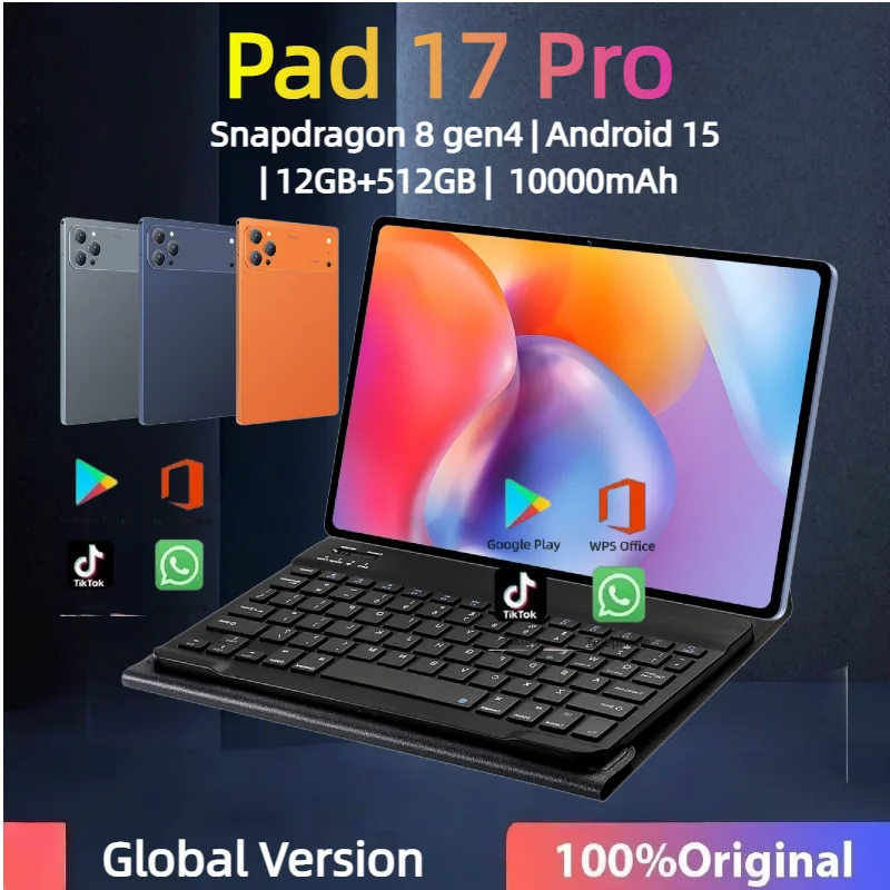 New Global Original Mi Tab Pad 17 Pro 10.1 Inch 4K HD Tablet PC 12GB+512GB 10000mAh 5G Dual SIM WiFi Bluetooth GPS Gaming Tablet