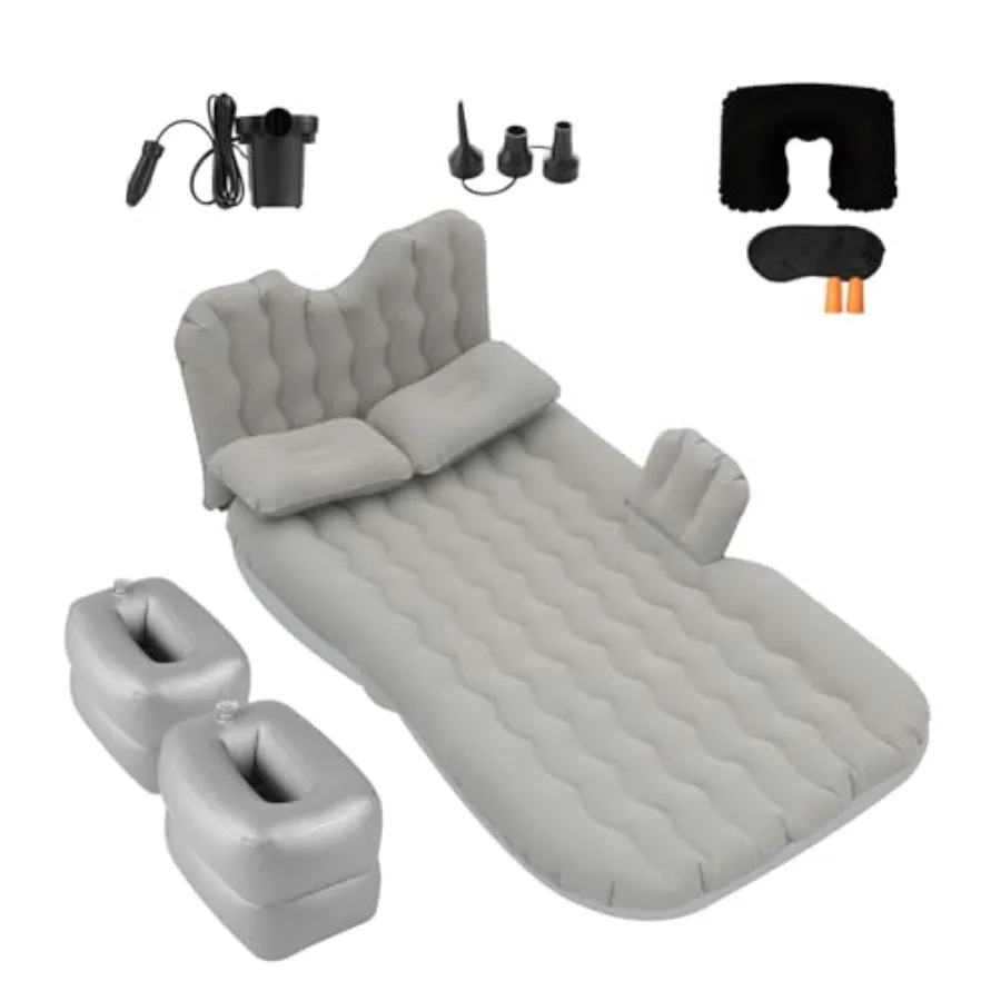 

Inflatable Car SUV Air Mattress Back Seat Bed with Air Pump, Portable Thickened Car Travel Camping Sleeping Air Mattress Blow U