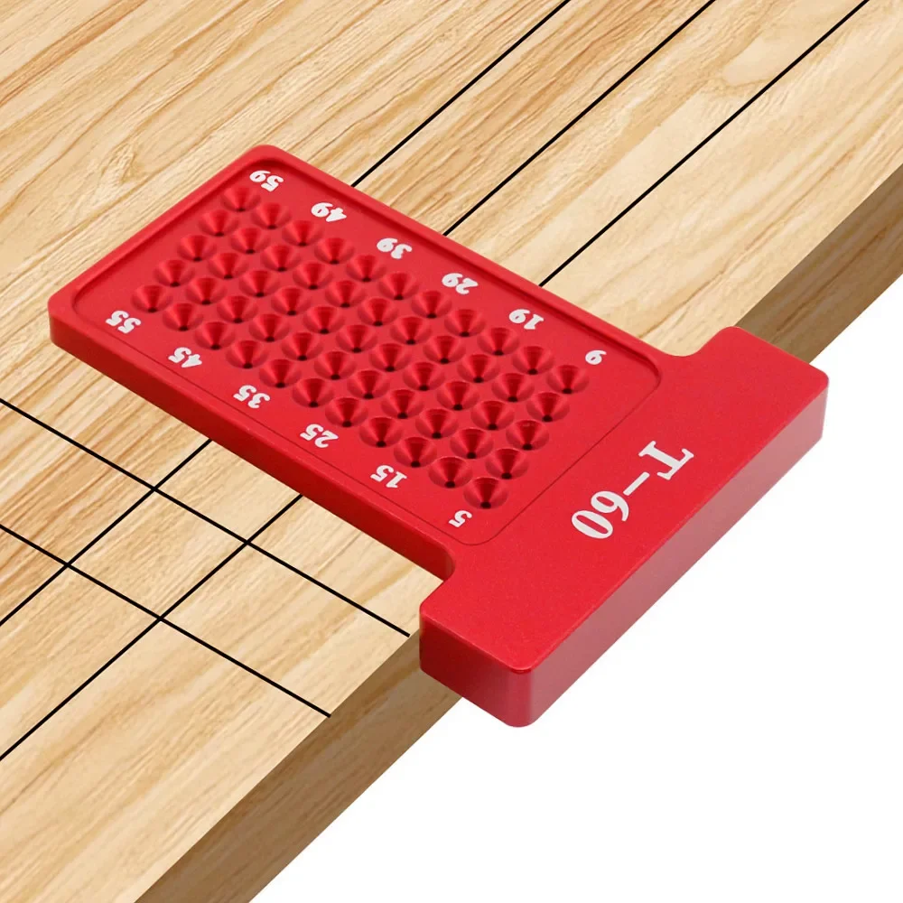 Woodworking Scribe 60mm T-Square Hole Scribing Pocket Ruler Aluminum Line Drawing Marking Gauge Carpenter Right Angle Protractor