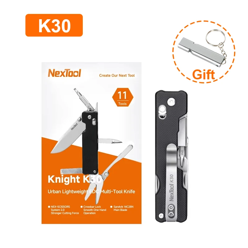 

NexTool K30 11-in-1 Knight EDC Pocket Knife Multi-tool Outdoor Folding Knife Mini Portable Folding Scissors Hand Tool