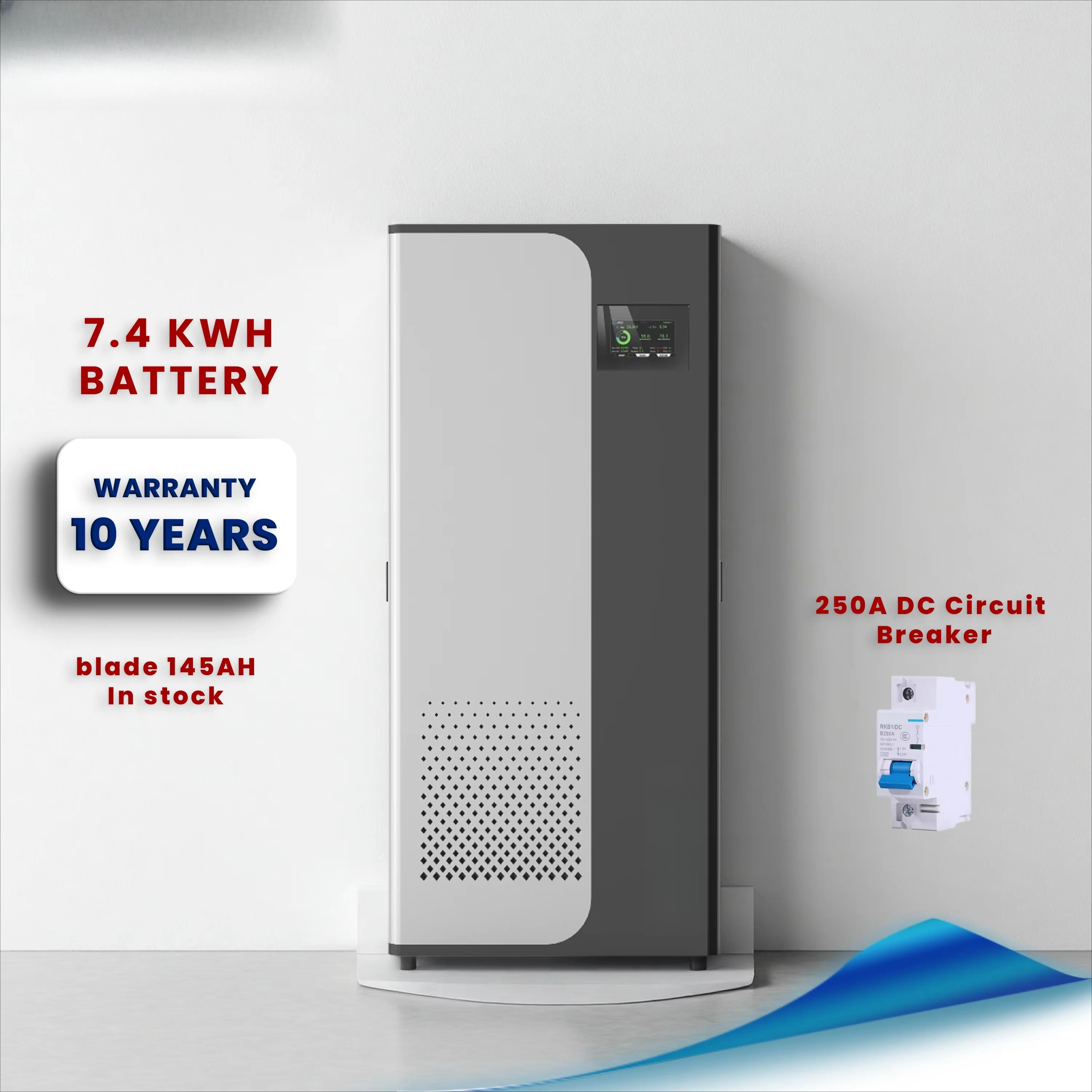 

JAKA 48V/51.2V 16S 145AH Ultra-Thin Lithium Ion Battery Pack with 5KWH/7.4KWH Solar LifePO4 Storage System for Home and House