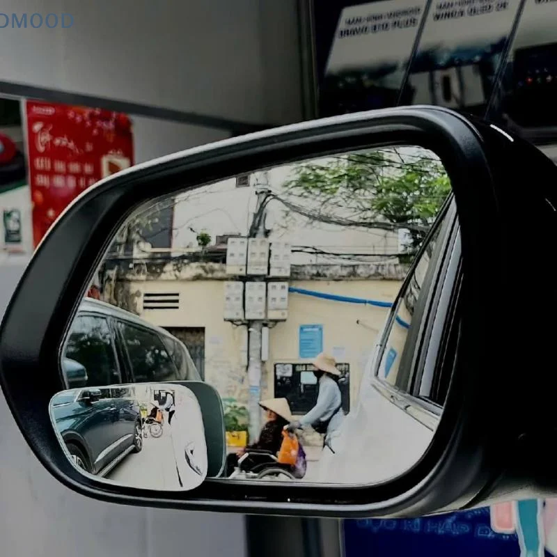 360° Adjustable Car Blind Spot Mirror Wide Angle HD Convex Rearview Auxiliary Mirror Anti-scratch for Auto Safe Lane Changing