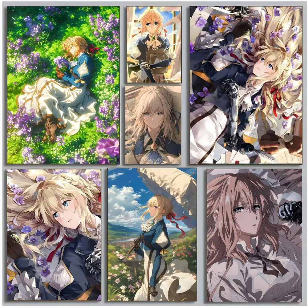 Light Novel Anime Violet Evergarden Poster Modern Wall Art Bedroom Living Room Print Unframed