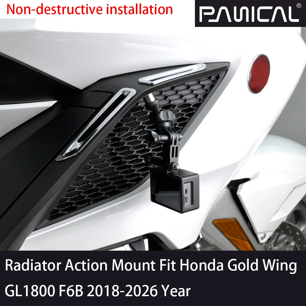 Panical Aluminum Alloy Cooling Vent Camera Frame Bracket Accessory Mounting For Honda Goldwing GL1800 F6B 2018-2026