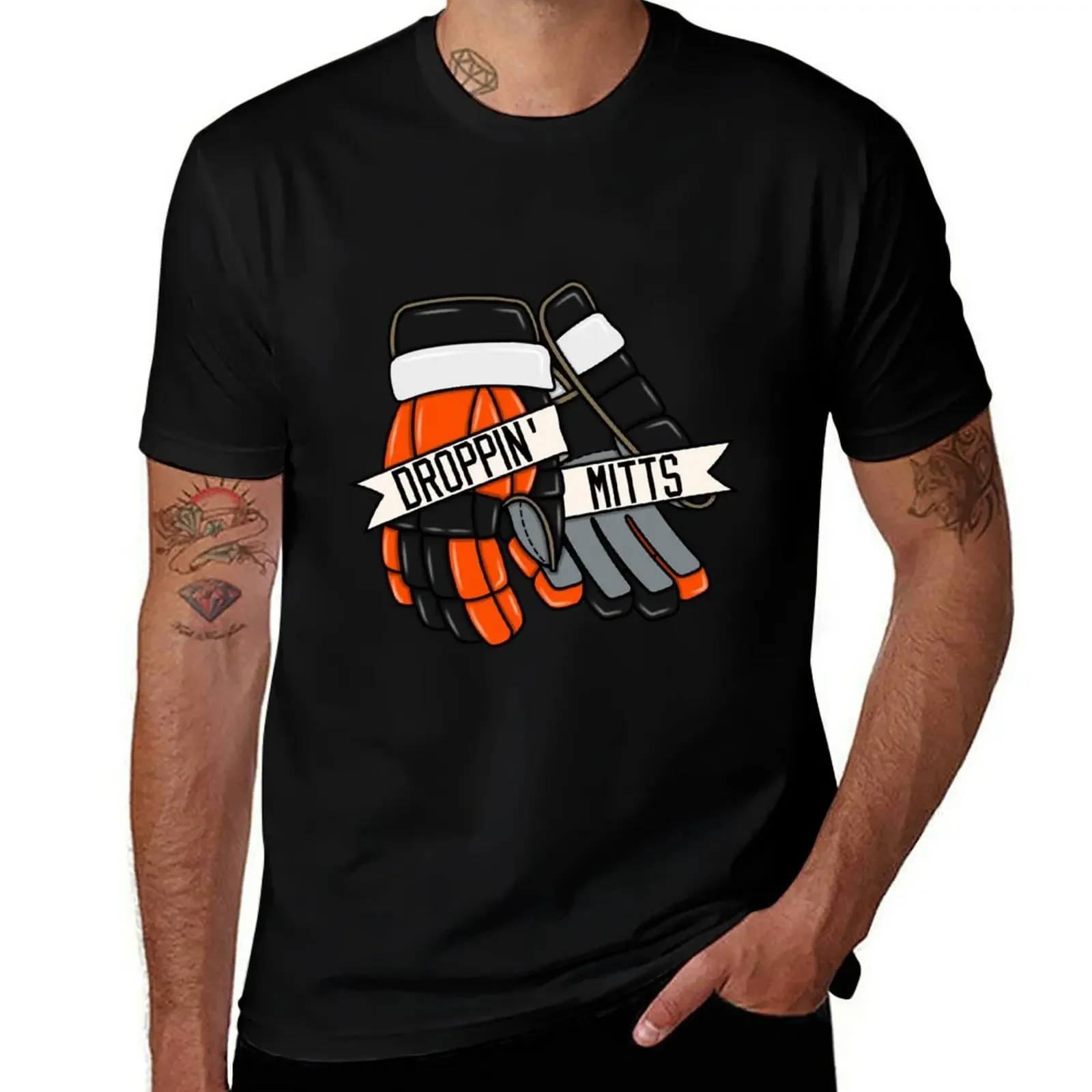 Droppin Mitts - Anaheim Ice Hockey T-Shirt blanks custom t-shirts oversizeds summer clothes Men's t-shirts