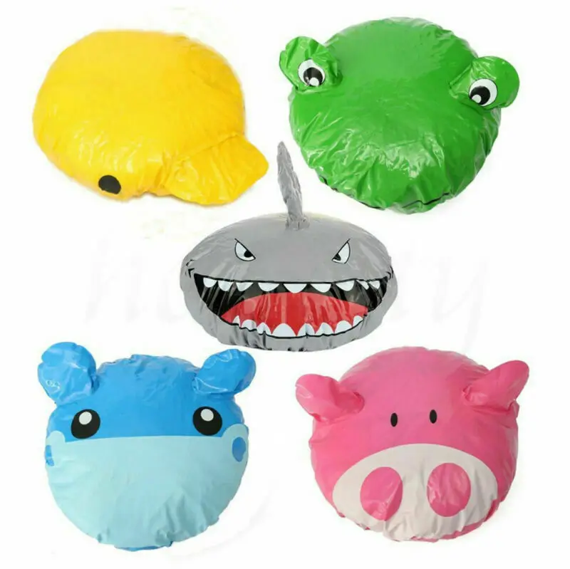 Funny Cartoon Animal Shower Bath Cap Hair Hat Waterproof PVC Adults Kids Bathing